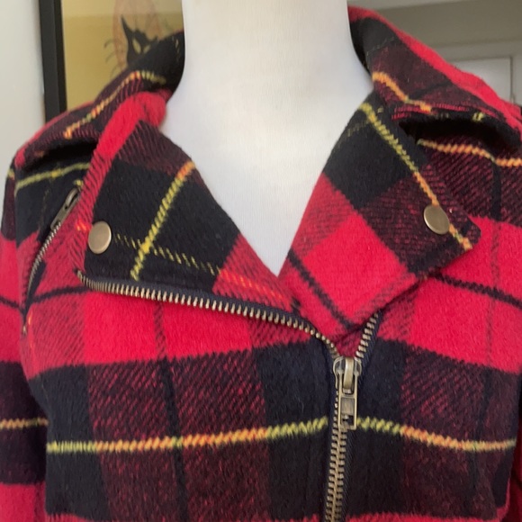 Thread & Supply Plaid Moto Jacket Size S 😘 - Picture 8 of 12